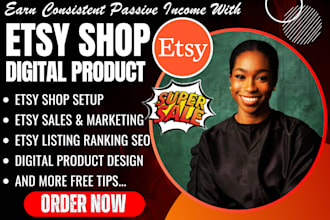 set up etsy shop, etsy digital products, etsy SEO listing, etsy digital products