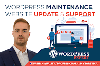 do wordpress maintenance, website update and support