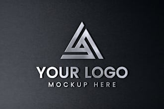 create a 3d realistic metal effect logo for your brand
