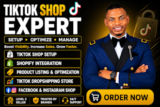 setup, fix tik tok shop facebook instagram tiktok dropshipping marketing store