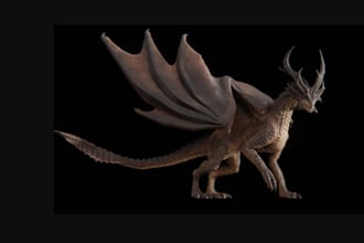 3d dragon model, 3d animal design,3d monster, alien creature 3d realistic models