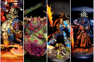 paint warhammer 40k, age of sigmar and dnd minis