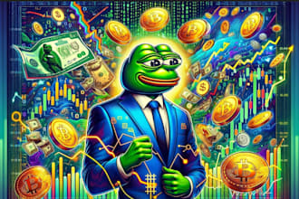 draw 2d crypto funny memeart video, meme art coin, meme animation pepe character