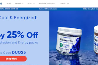 design supplement website supplement shopify store health and fitness nutrition