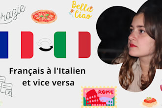 translate in less than 24 hours from french to italian and vice versa
