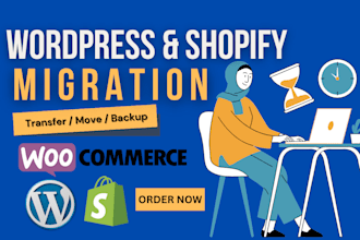 do wordpress migration, shopify migration and woocommerce to shopify