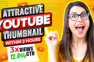 create an attractive and engaging youtube thumbnail design