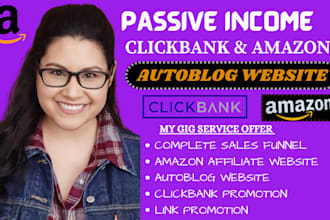 do autoblog clickbank and amazon affiliate website, link promotion