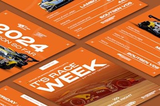 design motorsport social media posts
