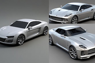 do 3d car modeling, 3d vehicle with 3d detailed car model for your roblox game