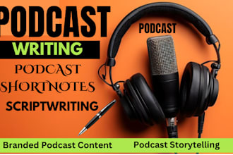 listen write podcast show notes script in a day as podcast scriptwriter