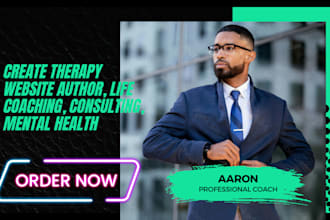 create therapy website author, life coaching, consulting, mental health