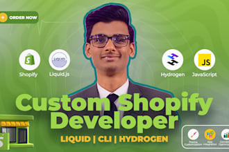 develop custom shopify themes using liquid, cli, and hydrogen
