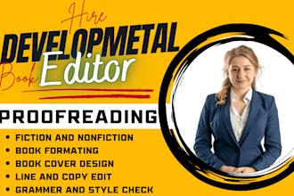 proofread, format kdp fiction novel memoir nonfiction, developmental book editor