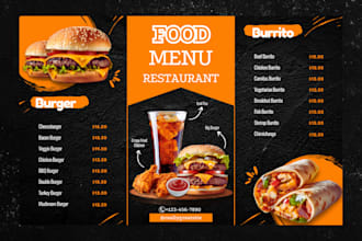 design professional food menu restaurant menu or price list