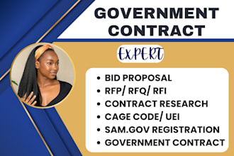 do government contract research, response to rfp, rfq, rfi, bid proposal, grant