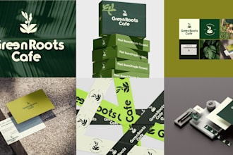 do minimalist logo and brand identity with a complete branding kit