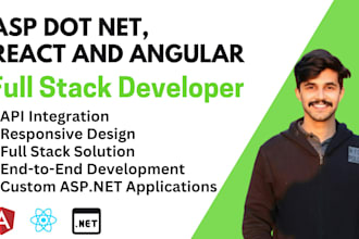 be your full stack developer asp dot net react and angular