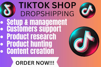 setup tik tok shop, facebook shop, product listing tik tok ads shopify marketing
