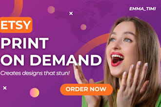 do etsy product listing, etsy shop setup, etsy print on demand, etsy promotion