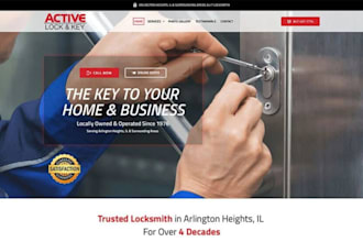 design locksmith landing page, locksmith wordpress website and lead generation