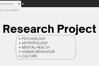 provide professional research in psychology anthropology and mental health