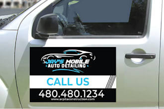design amazing car, truck, or van door magnet signs