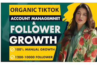 manage tiktok marketing and promotion for organic follower growth