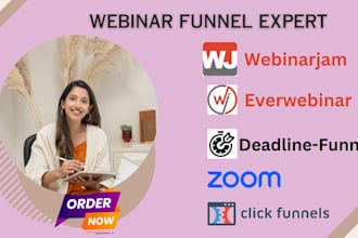 zoom webinar clickfunnel, webinarjam, everwebinar, eventbrite, deadline funnel