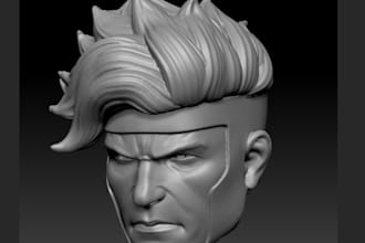 3d head, 3d bust, 3dminiature, 3d toy, 3d bust up, animal model, for 3d print