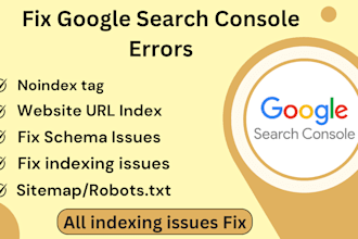 fix google search console issues or page indexing errors