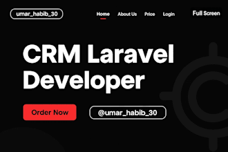 build custom laravel CRM with automation, dashboard, and API