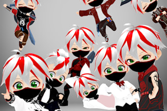 create cute chibi vtuber avatars for you