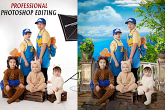 do photo manipulation and background remove in photoshop editing