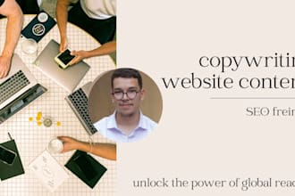 be your copywriter providing SEO website content