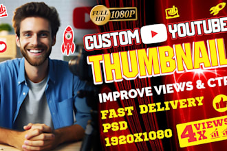 design premium youtube thumbnails