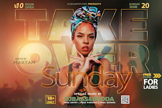 do flyer for party, event, birthday or postcard design