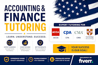 be your accounting and finance tutor online