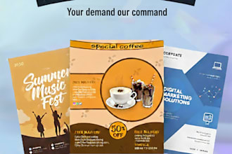 make custom flyer and poster design for promotions and events