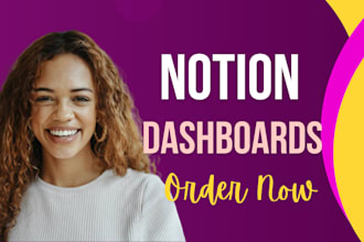 build notion aesthetic dashboards and template project manager and notion expert