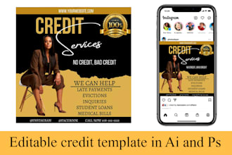 design unique credit repair flyer, tax flyer , instagram and real estate flyer