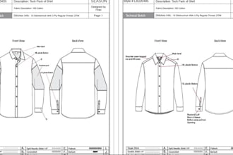 make fashion tech pack, clothing tech pack, fashion sketches, fashion designer