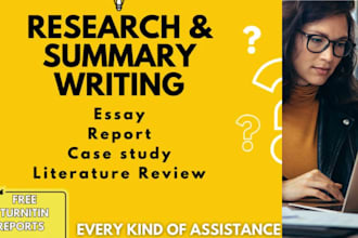 do case studies, assignment, report,  apa paper, research summary writing
