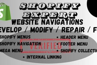 add and fix website navigation, mega menu, dropdown menu for your shopify store