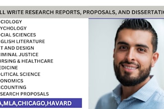 edit and write research reports, proposals, and dissertations
