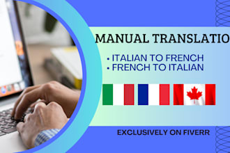 manually translate italian to french and french to italian