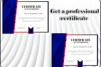 design a professional certificate for you