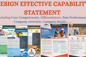 design federal government capability statement, winning capability statement