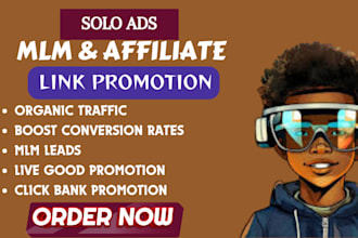 solo ads affiliate link promotion, usa sign up campaign, store website promotion