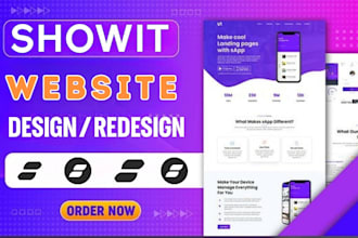 design showit website and customize showit website design for business website